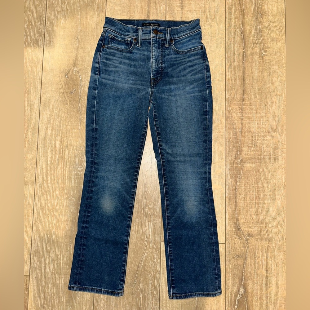 Lucky Brand High Rise Zoe Straight Leg Jeans